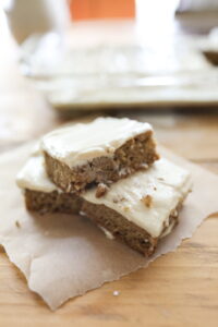 Banana Blondies with Cream Cheese Frosting