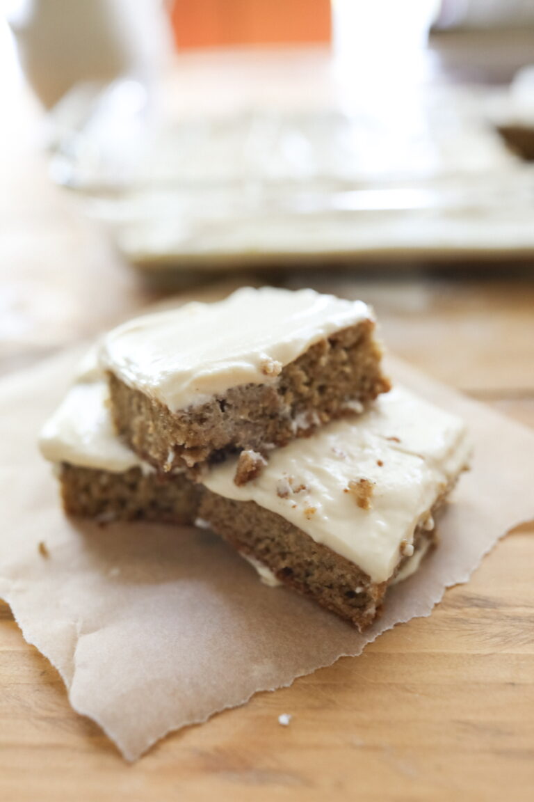 Banana Blondies with Cream Cheese Frosting